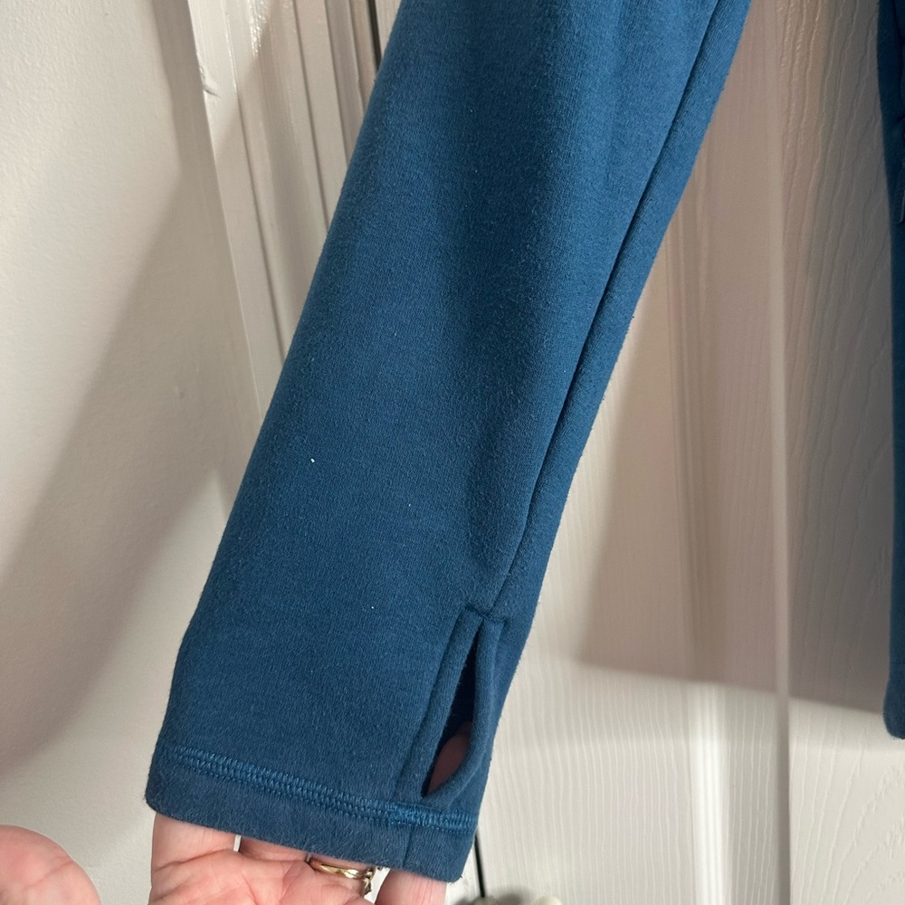 Athleta Zip Neck Cozy Crossover Fleece Sweatshirt, Size Small - Picture 8 of 15